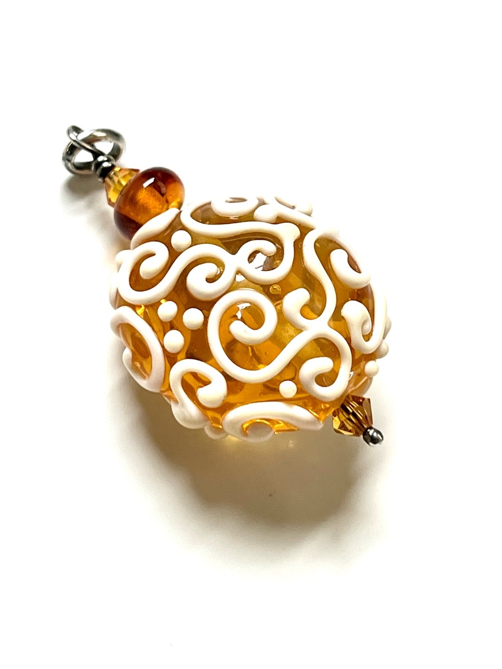 Vintage Lamp Work Artisan Pendant